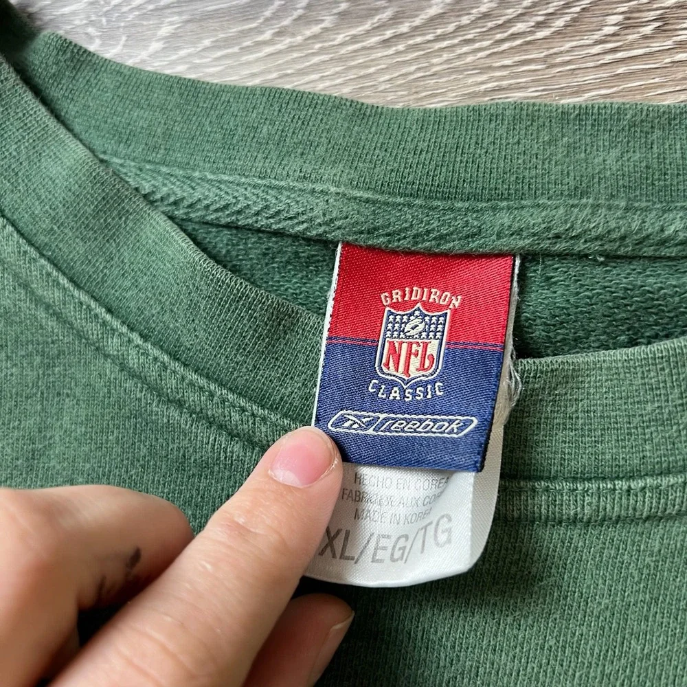 Reebok Packers Sweatshirt Mens XL Green NFL Gridiron Classic Crewneck Vintage